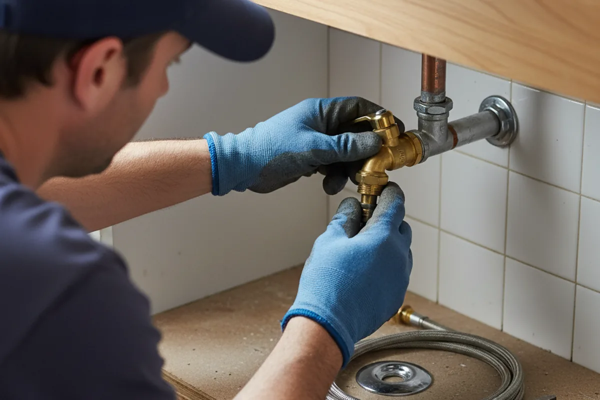 Shutoff valve and fitting work during Emergency Plumbing in Vidalia
